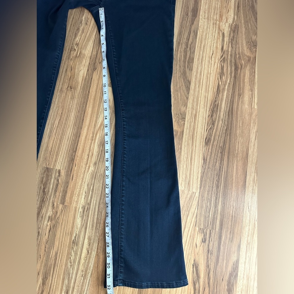 Gap Maternity Full Panel Dark Rinse Baby Boot Stretch Jeans Size 27 R - Picture 9 of 14